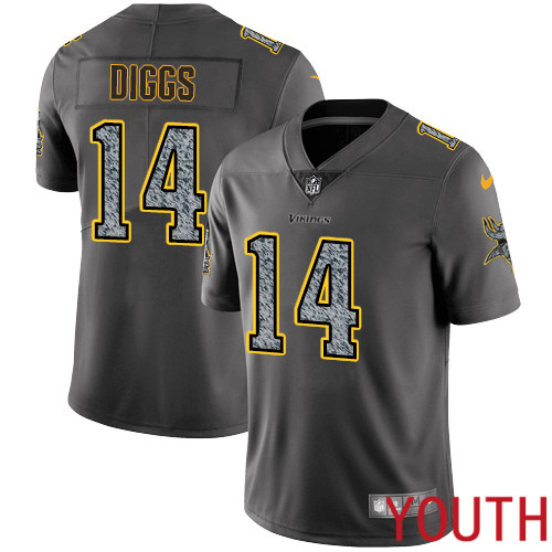 Minnesota Vikings 14 Limited Stefon Diggs Gray Static Nike NFL Youth Jersey Vapor Untouchable
